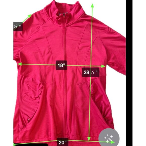 Athleta Red Half Zip Long Sleeve Pullover Shirt Women's Size XL 1605 - Picture 4 of 7